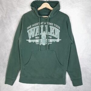 Morgan Wallen Hoodie Mens Small Green One Night At A Time Tour 2024 Sweatshirt